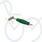 Pump nipple with hand grip Schrader/Slaverand valve