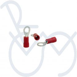 Kabelschuhe 8KW 744 772-003   A116 Ringzunge Ø6mm. rot