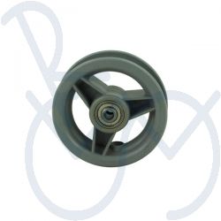 Rad 6 x 1¼ grau – Kunststoff, 36 mm Nabe, solange Vorrat reicht