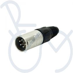 XLR-Steckverbinder  4 pol.  ka. m.