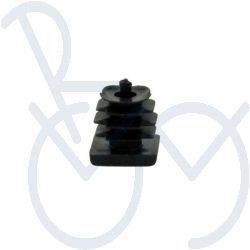 Einschlagkappe Quadrat 15 x 15mm.  schwarz