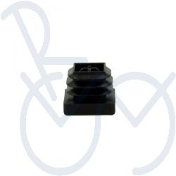 Einschlagkappe Quadrat 20 x 20mm.  schwarz