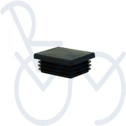 Einschlagkappe rechteckig 35 x 15mm. schwarz