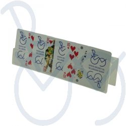 Spielkartenhalter aus transparentem Acryl