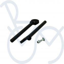 Zahnscheibensystem 18mm. Rohr schwarz gecoatet weg=weg