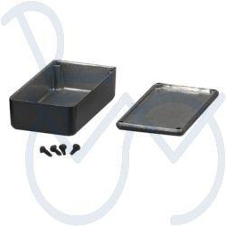 Metallgehäuse aluminium schwarz IP54 Hammond 1590 120x94x52.5mm.