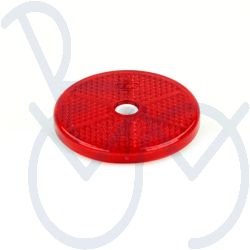 Reflektor 60mm. rund rot mit Bolzenloch