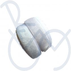 Klettverschluss weiß 25mm. Haken Nähausführung