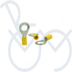 Kabelschuhe 8KW 044-038-033   A76 Ringzunge Ø10mm. gelb