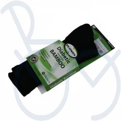 EcoSox Diabetes-Socken Größe M 36-42 schwarze Bambusviskose