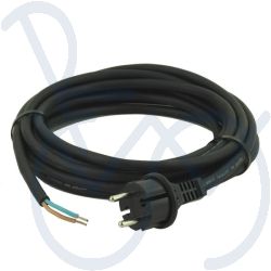 Stromkabel 3m. Neopren mit geformten Stecker 2x1.5mm.