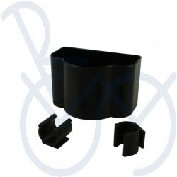 Stockbehälter Kunststoff schwarz