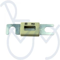 Sicherung in Streifenform  80A mit Gehäuse     82x20mm.