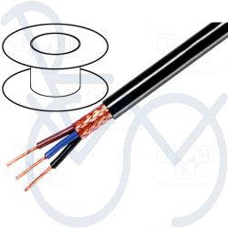 Cable  4 x 0,25 mm²  black  shielded
