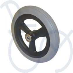 Wheel poly 8 x 1¼ with black luxury 45mm. rim