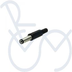 Connector DC power supply 2.1mm,  long 2.1x5.5x15mm.
