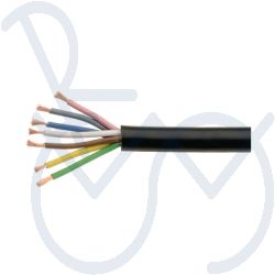 Cable  2 x 1,5 mm²  black round