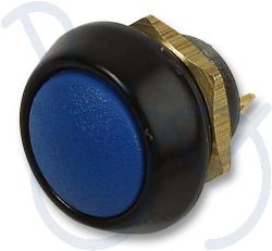 Pressure switch waterproof round Ø13.65mm blue return switch