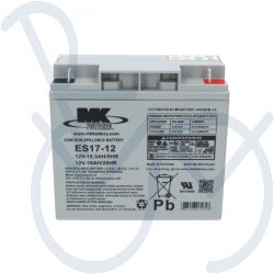 Battery AGM MK 17-12     17Ah.   Size 181x76x167mm.
