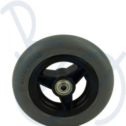 Tire poly 6 x 1¼ with black rim 36mm.