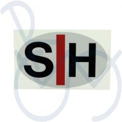 Badly hearing sticker   white/red   150x100mm.