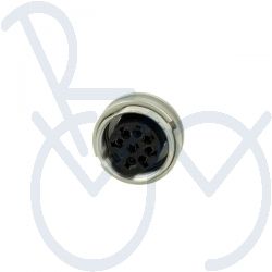 Din-connector 8p ch. f. with treaded joint locking (round)