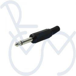 Jack plug 6.3 mm. cable male mono