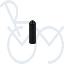 PVC dip end cap large  Ø5 x 20mm. black soft