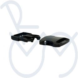 Plug buckle closure 30mm. black nylon