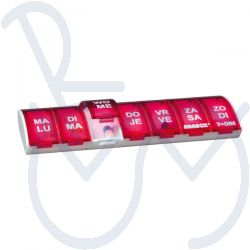 Pill box red anabox 7 in one Mon/Tue/Wed/Thu/Fri/Sat/Sun