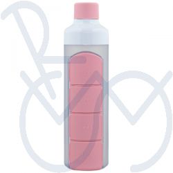 Water bottle with pill box Pink