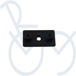 Mounting plate with wire bush black coated with sink 6mm.