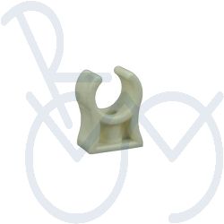Tube clamp white 20–22 mm with M6 threaded hole (while stocks last)