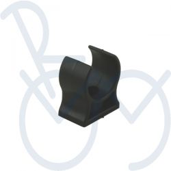 Tube clamp Ø22mm. black plastic