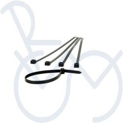 Cable ties  8"  black bag á 100 pieces