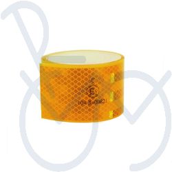 Reflector tape adhesive yellow 55mm. 1 meter long