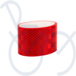 Reflector tape adhesive red 55mm. 1 meter long