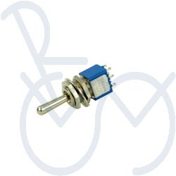 Toggle switch APEM 5649MA 3 positions Double-pole big long timble