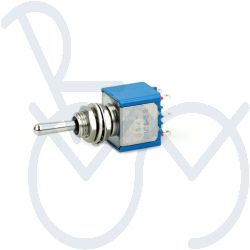 Toggle switch APEM 5647A 3 positions resiliently double-pole small timble