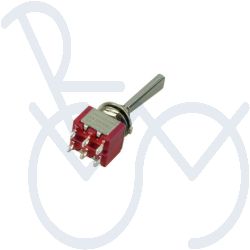 Toggle switch APEM 5547A8 3 stan resiliently double-pole thin long timble