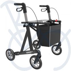 Rollator Server HD color anthracite Heavy duty seating 54cm.