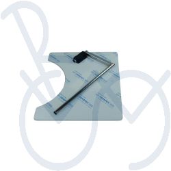 Wheelchair tray Perspex 620x490x8mm. incl. mount