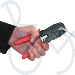 Crimping pliers for modular plugs